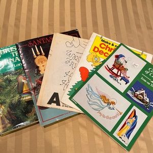 4 Christmas ornament making books plus Tole, painting, and patterns